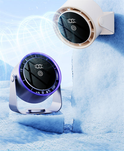 2025 New Desktop Fan Home Office Small Fan Student Dormitory Wall-Mounted Small Rechargeable Circulation Fan