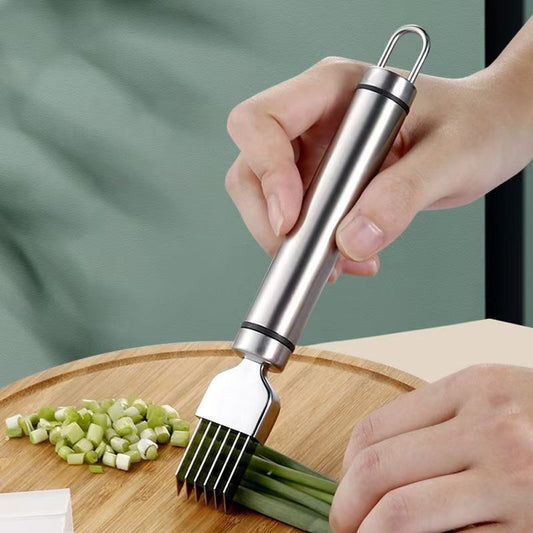 Stainless Steel Onion Cutter, Onion Knife, Shredder, Kitchen Tool, Shredding Knife, Multifunctional Kitchen Utensil with Hanging Hole, Grater by PDG ibma