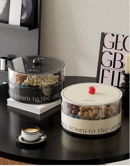 Fruit Tray Living Room Coffee Table Food Grade Melon and Peanut Snacks Dried Fruit Box Multi-layer Rotating Liftable Candy Box