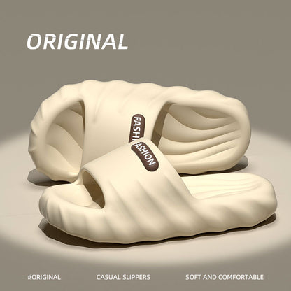 Women's Summer New Style Slippers for Couples, Thick-Soled Indoor Bathroom Anti-Slip and Odor-Resistant Slippers for Men to Wear Outside