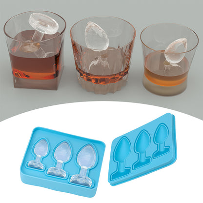 Creative Silicone Ice Tray Mold Party Whiskey Spoof Shape Mold Household Food Grade Ice Film with Funnel