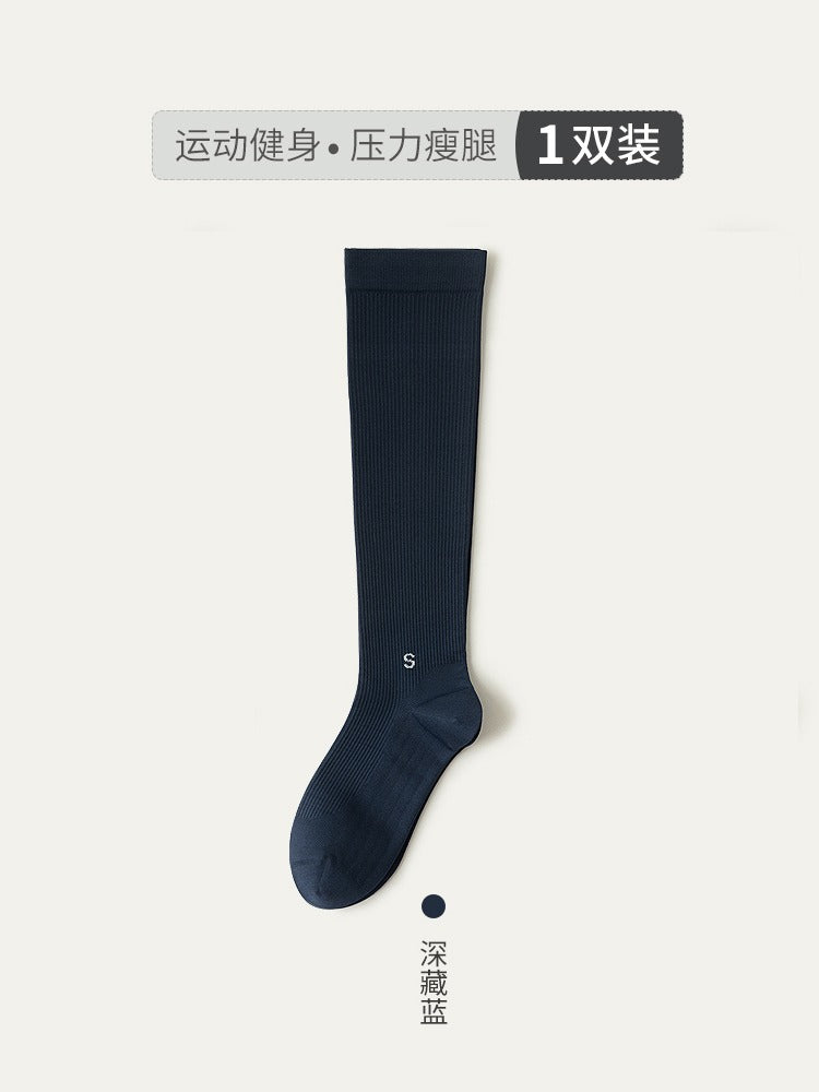 Compression socks sports compression calf socks professional rope skipping running women's socks summer fitness stockings non-slip yoga socks