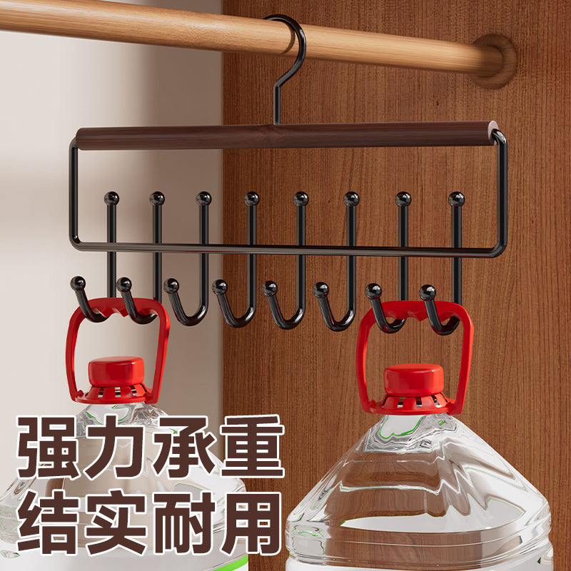 Household Multifunctional Sling Hanger Intimates Vest Storage Artifact Dormitory Solid Wood Hook Wardrobe Clothes Drying Rack Wholesale