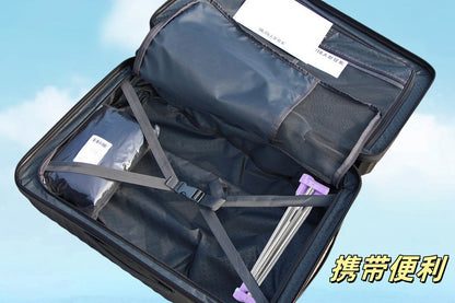 Portable Telescopic Folding Drying Rack Stainless Steel Telescopic Folding Hanger Household Bold Travel Clothes Bar