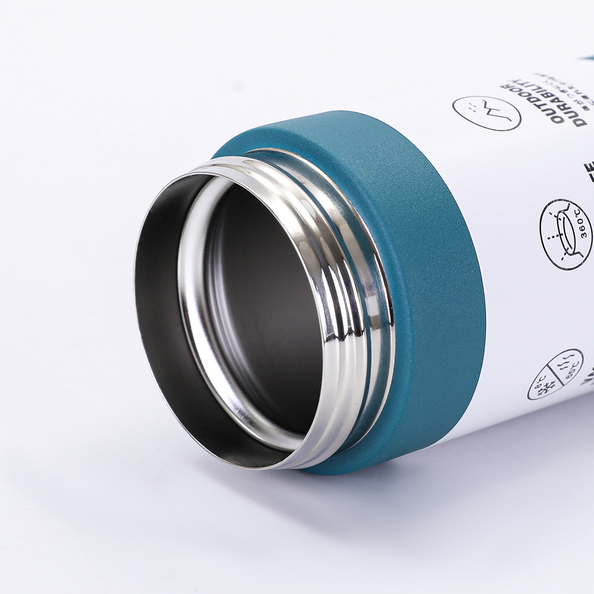 New Japanese Element Cup Flat Lid Simple Accompanying Water Cup Portable 304 Stainless Steel Double Layer Vacuum Thermos Cup