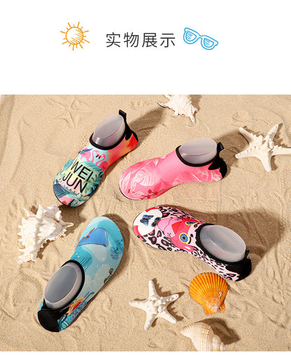 Cross-border new beach shoes quick-drying non-slip soft bottom outdoor wading shoes indoor fitness floor socks yoga shoes