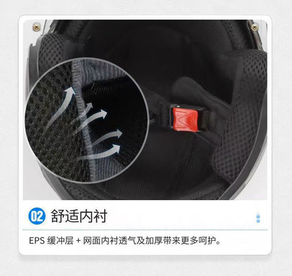 ABS material helmet HD anti-fog helmet motorcycle helmet men and women electric car helmet thickened warm cap