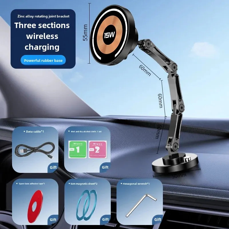 Car Bracket base 17mm ball head base 360-degree rotating adhesive type with different Chuck mobile phone holder