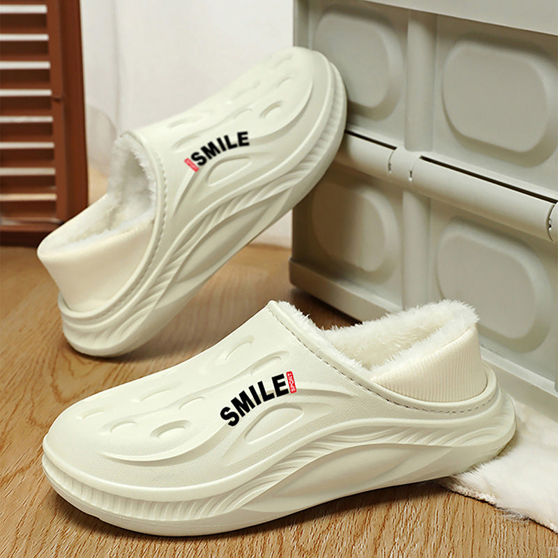 Cotton Slippers for Home, High-End, Daily Wear, 2025 New Style Fleece-Lined Warm Cotton Shoes for Men, Cotton Tow