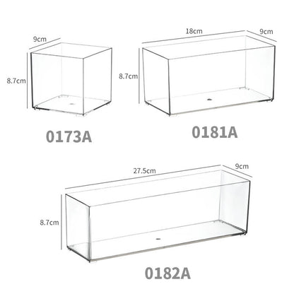 Enlarge 40cm Long Transparent Box Narrow Long Square Storage Box 15cm Wide Water-tight Drawer Finishing