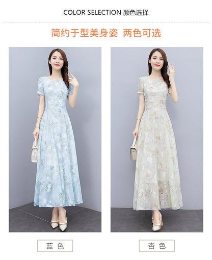 2022 Summer New Bohemian Long Dress to Ankle Chiffon dress Super Long Seaside Holiday Beach Dress for Women