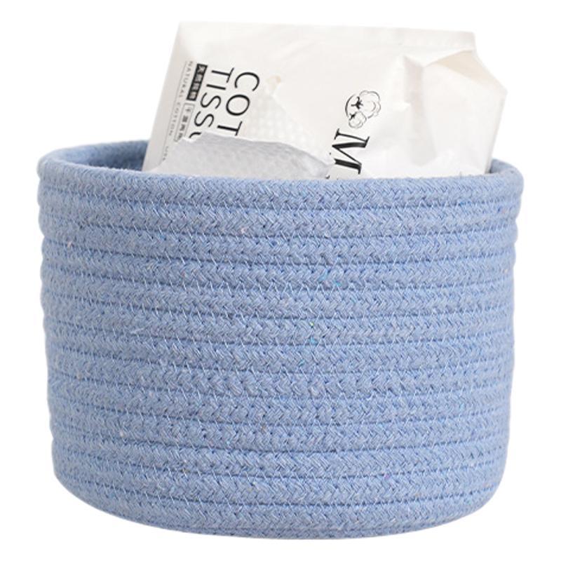 Small Cotton Rope Under-Bed Storage Box, Woven Under-Bed Storage Basket, Snack Basket, Home Storage Organizer
