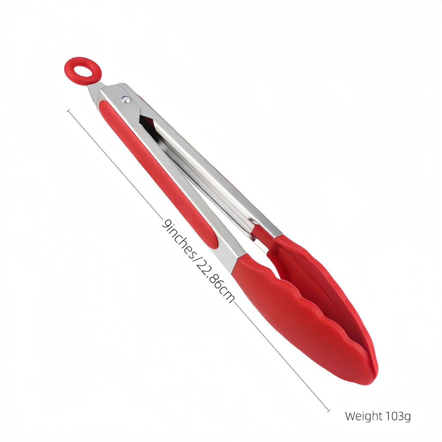 Silicone Clips for Kitchen Non-Stick Pans, Anti-Scalding and High Temperature Resistance, Household Barbecue and Steak Special Set, Stainless Steel Food Clips
