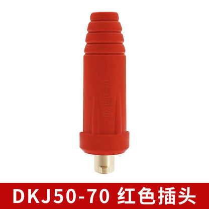 Welding Machine Quick Connector Dkj25-35-50-70 Square All-Copper European Quick-Plug Welding Head Cable Connector