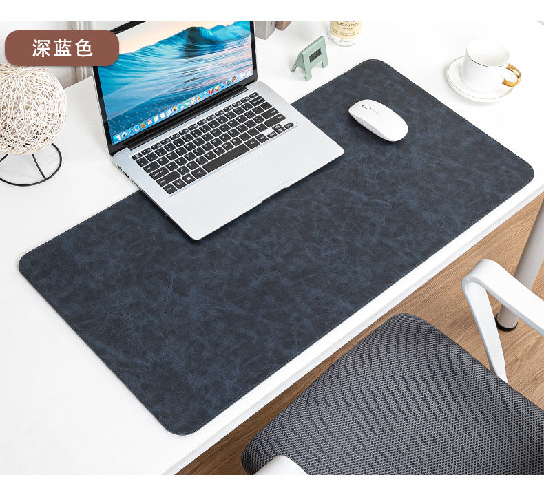 Skin-feeling Crazy Horse Leather Table Mat Leather Pattern Mouse Pad Custom Oversized Office Computer Mat Leather Learning Desk Mat
