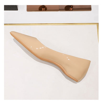Patent Leather Women Flats Lady Sexy Evening Party Slip On Flat Shoes Women Sharp Pointed Low Heel Shoes Leisure Female Shoes