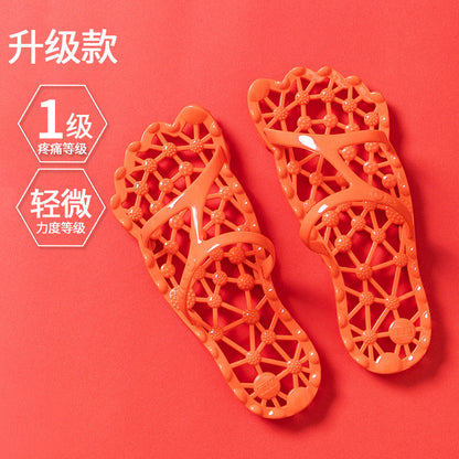 Foot Acupressure Massage Slippers for Women, Summer Bathroom Hollow Breathable Non-Slip Massage Slippers for Men, Outdoor Summer Health Shoes