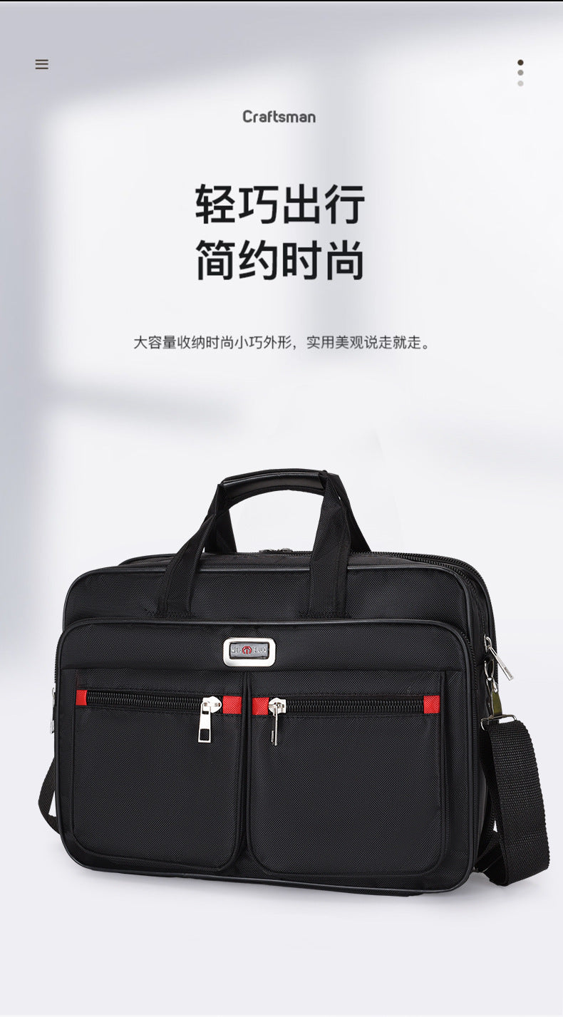Manufacturer Wholesale Men's Large-Capacity Briefcase Business Trip Laptop Bag Portable Travel Bag Wear-Resistant Business Bag