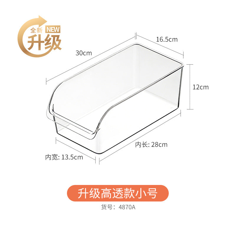 Multi-size Transparent Refrigerator Storage Box Snacks and Sundries Storage Box Cosmetic Finishing Multifunctional Transparent Superposable