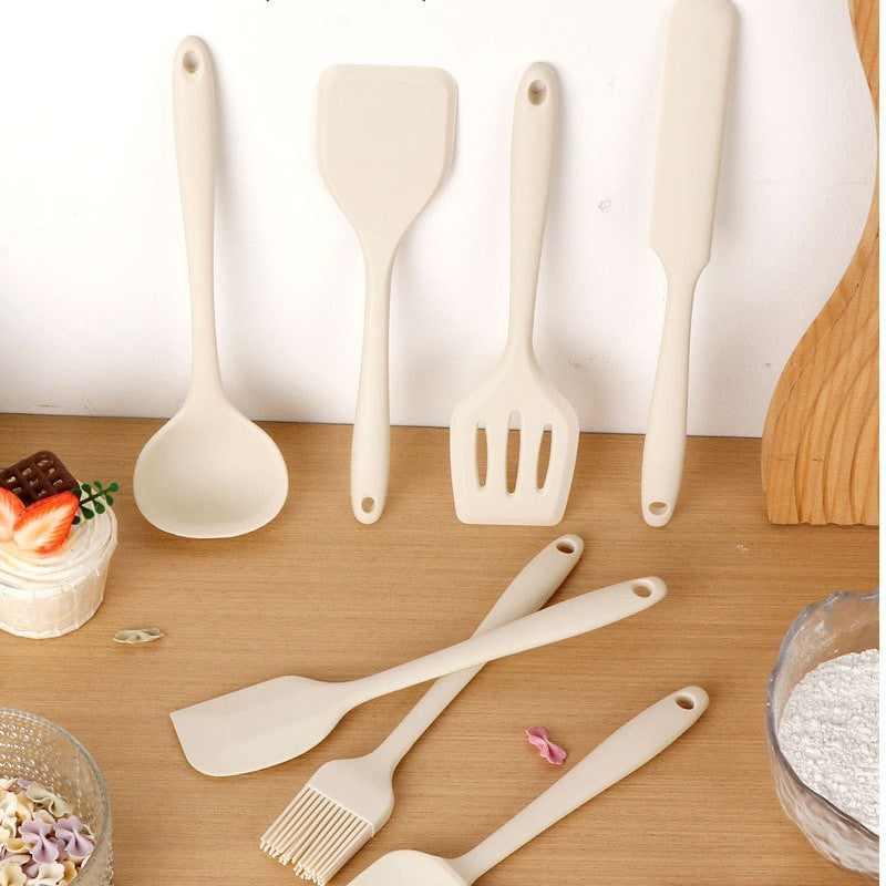 in stock Mini All-inclusive Silicone Kitchenware suit small size Silicone Soup Spoon Secret Shovel Household Non-stick Cookware for Children