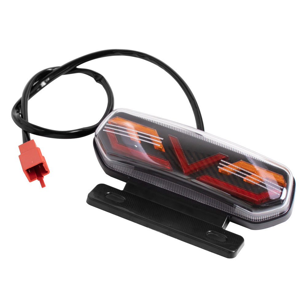 Factory wholesale electric car motorcycle tail light assembly 12V with bracket LED horse racing three-in-one driving tail light