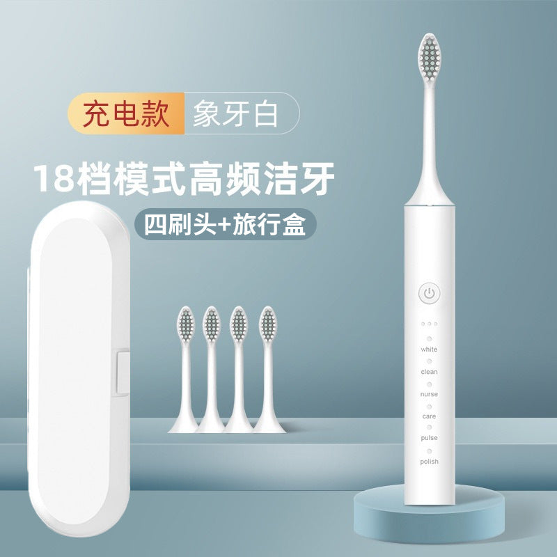 Factory wholesale soft bristle toothbrush flusher portable adult children universal ultrasonic electric toothbrush charging