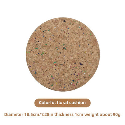 Round Cork Insulation Mat Pot Mat Placemat Plate Wooden Mat Bowl Mat Household Anti-Scalding Mat Table Mat Dining Table Mat