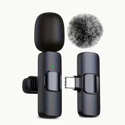 Cross-border new wireless collar clip microphone factory portable audio video recording mini K1 microphone