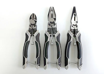 German-Style Multi-Functional Hand Pliers, Industrial-Grade Eccentric Wire Pliers, Needle-Nose Pliers, Diagonal Nose Pliers, Electrician's Special Pliers for Wire Stripping