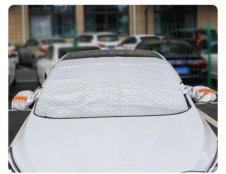 Winter car snow shield thickened front windshield anti-frost anti-freeze car jacket car cover sun visor magnet suction snow shield