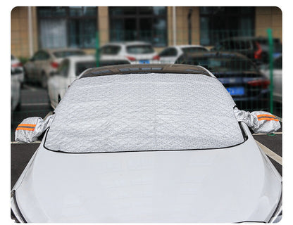Winter car snow shield thickened front windshield anti-frost anti-freeze car jacket car cover sun visor magnet suction snow shield