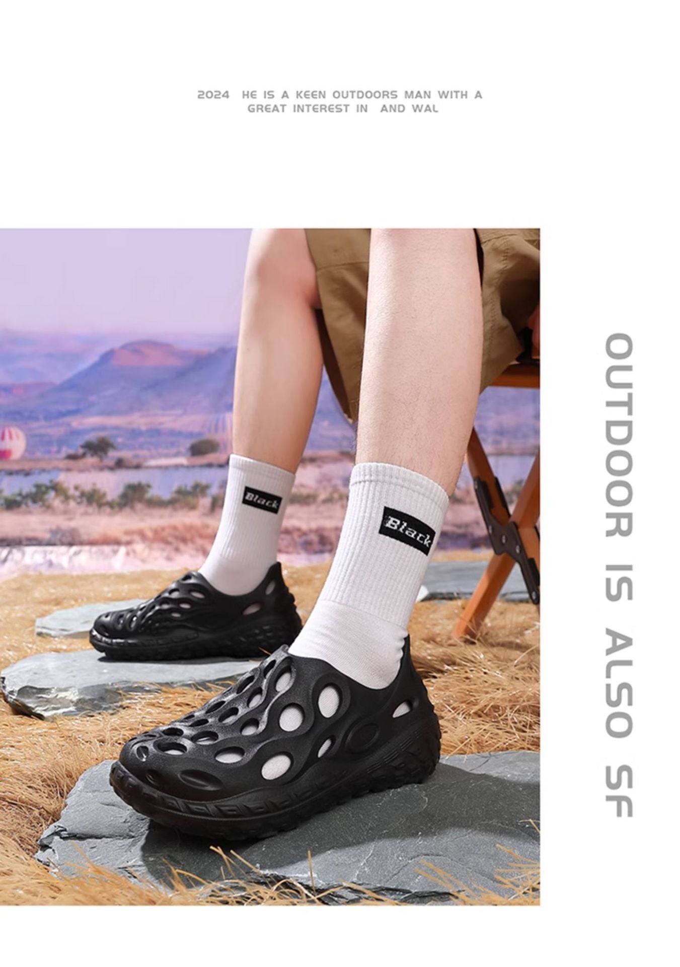 Croc Shoes Men's Summer Outer Wear for Commuting and Driving 2025 New Popular Anti-Slip Summer Eva Sandals That Feel Like Stepping on Shit