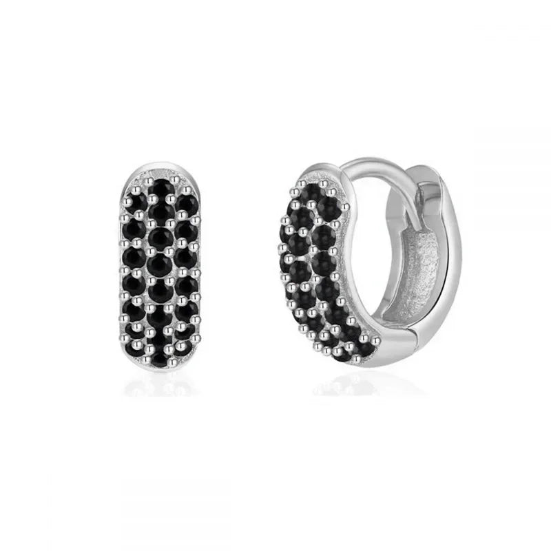 European and American Classic Ins Style Color Zircon Light Luxury Heavy Industry Round Ear Buckle Trendy high quality 24K Gold Plated Earrings