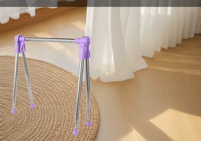 Portable Telescopic Folding Drying Rack Stainless Steel Telescopic Folding Hanger Household Bold Travel Clothes Bar