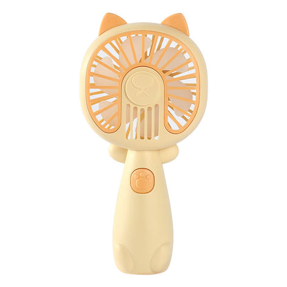 New cartoon mini fan summer outdoor portable USB rechargeable fan student dormitory desktop fan
