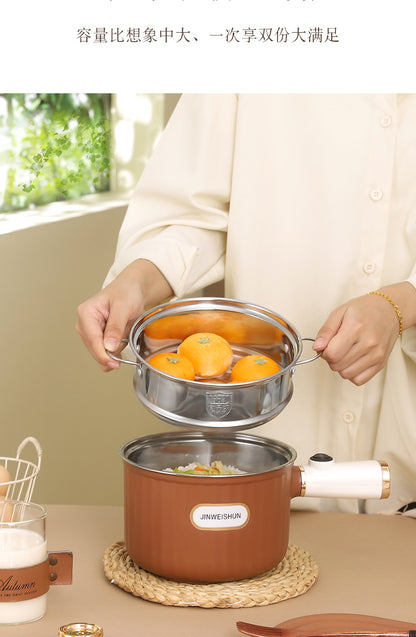 304 Liner Multi-functional Electric Cooking Pot Household Small Pot Dormitory Cooking Noodle Pot Hot Pot Small Electric Pot Intelligent Integrated Pot