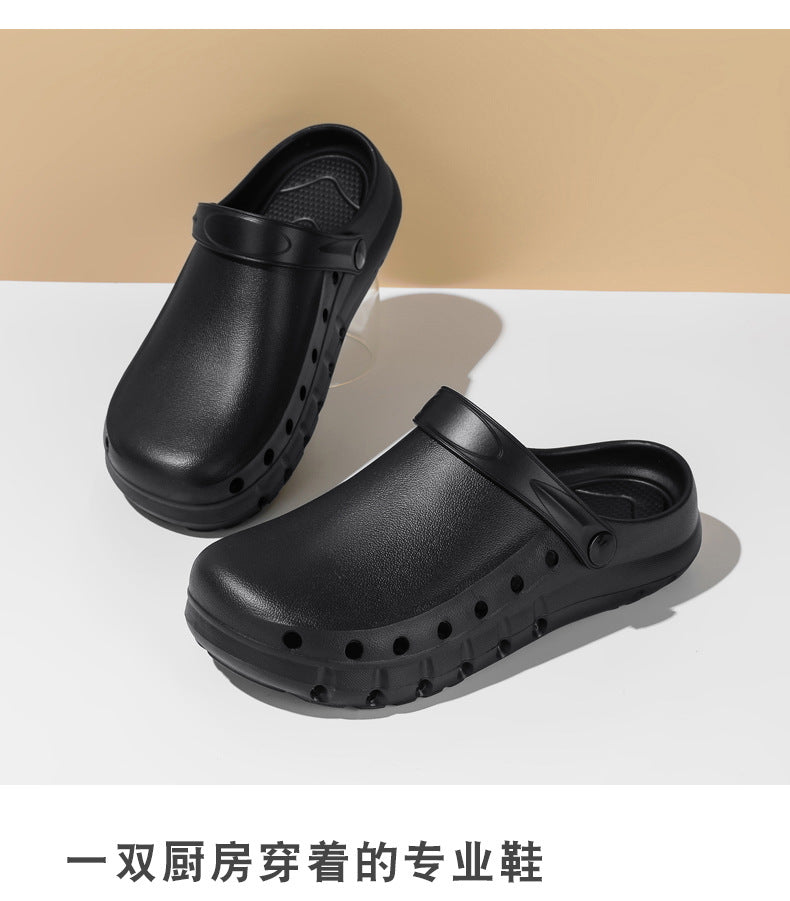 Wholesale Chef Shoes, Non-Slip Kitchen Shoes, Work Shoes, Oil-Proof, Waterproof, Wear-Resistant Safety Shoes, Protective Shoes, Toe-Toe Labor Protection Shoes