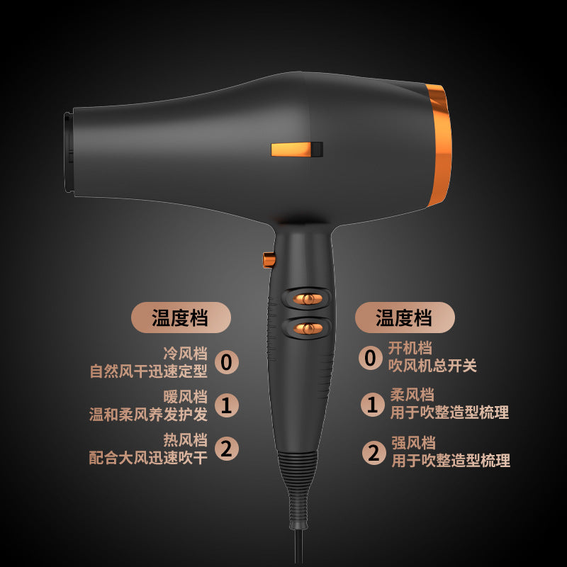 Manufacturer Wholesale Amazon Hair Salon Hair Dryer Cross-Border 2400W Barber Shop Hairdressing High Power Hair Dryer Wholesale