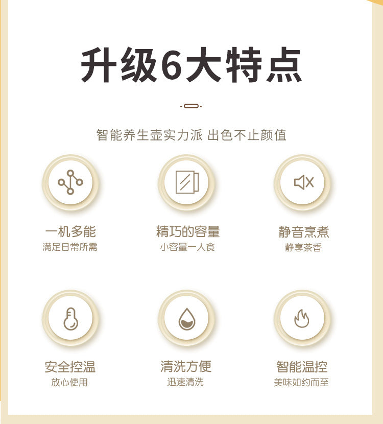 Multifunctional Health Cup Electric Stew Cup Small Mini Heating Water Cup Tea Boiling Pot Hot Milk Office Artifact