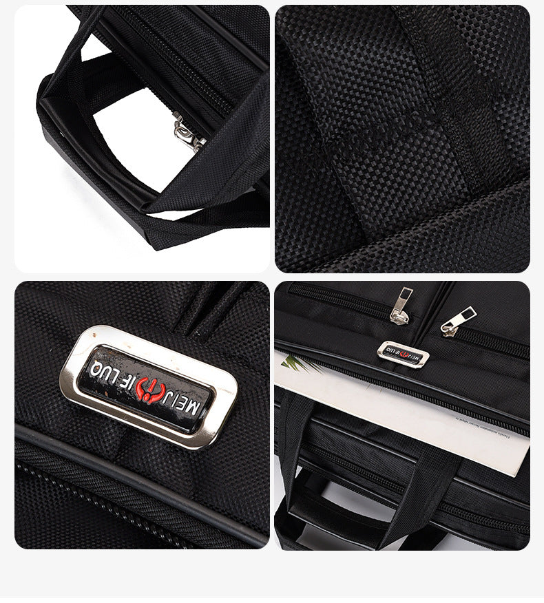 Manufacturer Wholesale Men's Large-Capacity Briefcase Business Trip Laptop Bag Portable Travel Bag Wear-Resistant Business Bag