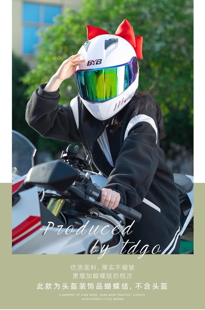 Motorcycle helmet decorations bow electric car battery car full helmet decorative accessories net red accessories women wholesale