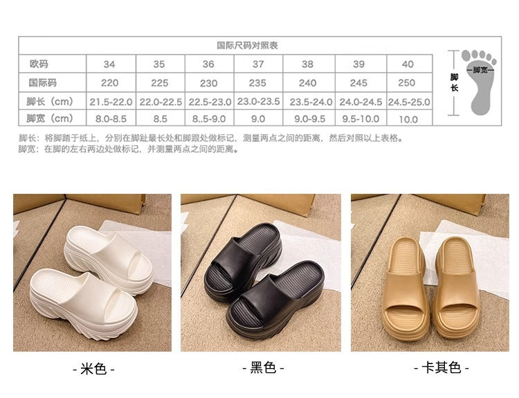 9CM height-increasing thick-soled slippers women's summer sandals EVA high-end non-slip non-smelly feet home wear wholesale