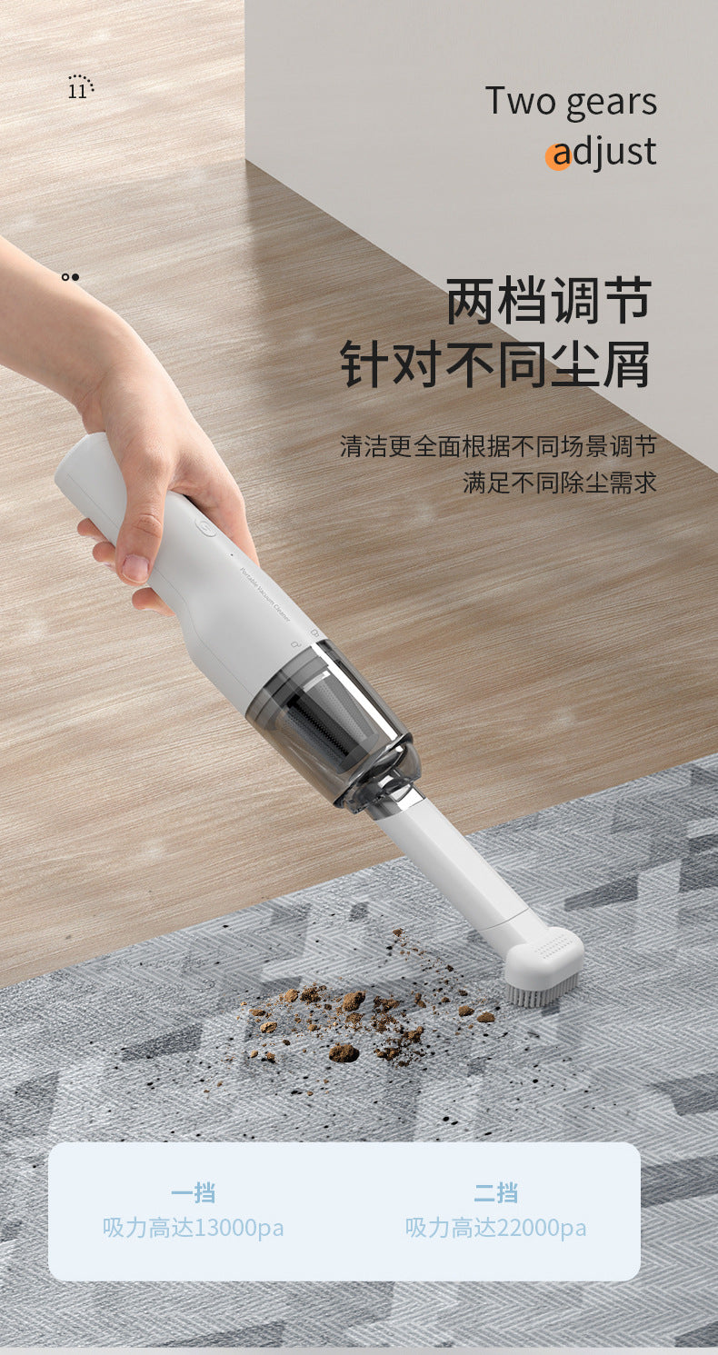 Car Vacuum Cleaner, Portable Air Blowing and Vacuuming, Dual-Use for Car and Home, Wireless Charging, Handheld, High Suction Power
