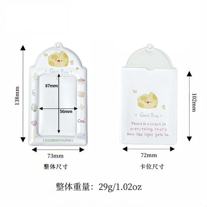 Supply Original Card Sleeve Small Card PVC Earth Flavor Star-chasing Aidou Campus Card Storage Card Bag Display Pendant Protective Cover