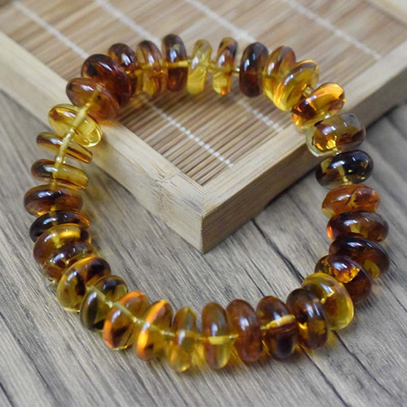 Natural non-optimized Baltic Amber Pepper Button Bracelet Water Purification Popcorn Large Creative All-match Accessories