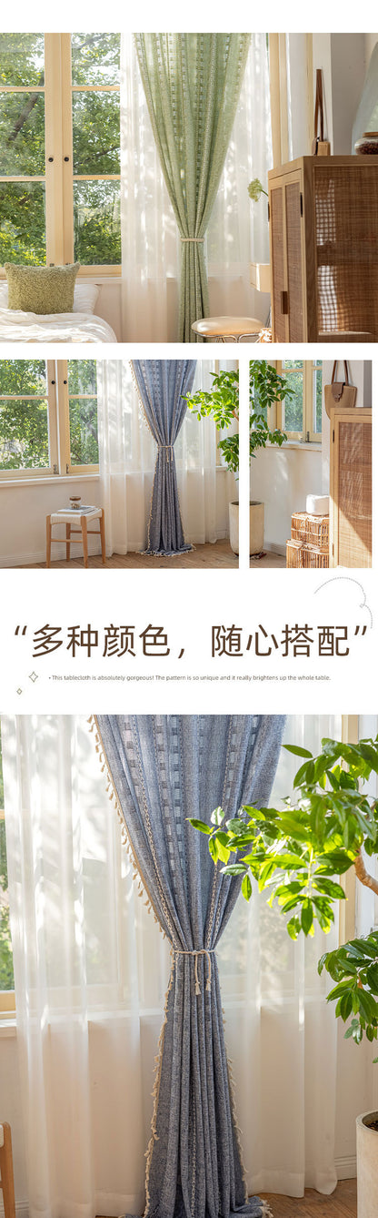 Cross-border hot new Nordic curtain multi-color bedroom living room half light dream atmosphere factory direct wholesale generation