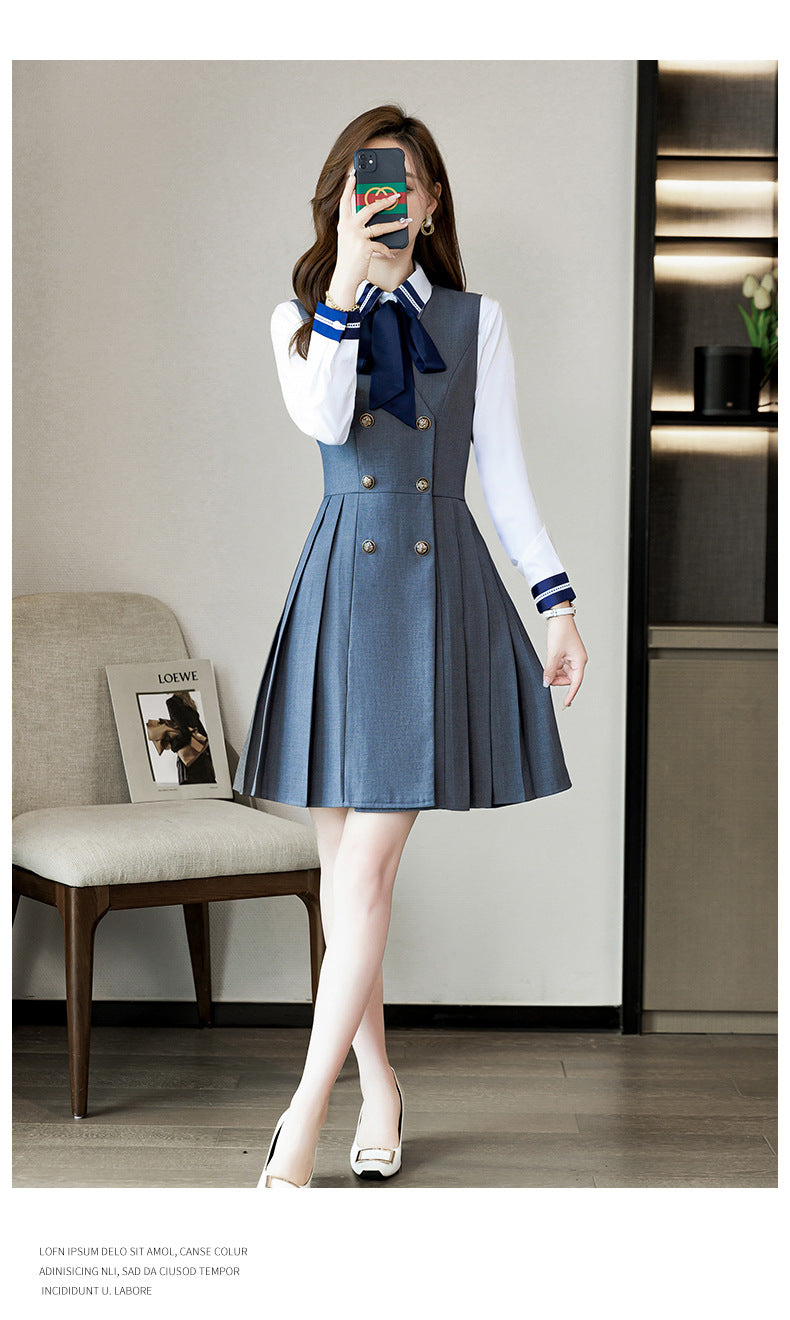 Kindergarten teacher garden clothes interview clothing dress suit group kindergarten teacher fashion temperament early education overalls women
