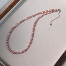 Natural Freshwater Non-nuclear Pearl Double Layer Overlapping Necklace Women's Mother-of-Fritillary Rose Pendant Gold Plated Sweet Light Luxury Set