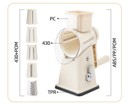 Multifunctional Vegetable Cutting Artifact Home Kitchen Hand-Cranked Drum Potato Grating Machine Convenient Slicing and Grating Meat Cutter