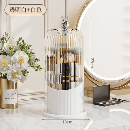 High-End Cosmetics Storage Box Rotating Makeup Brush Storage Tube Lipstick Dressing Table Desktop Eyebrow Pencil Comb Pen Holder
